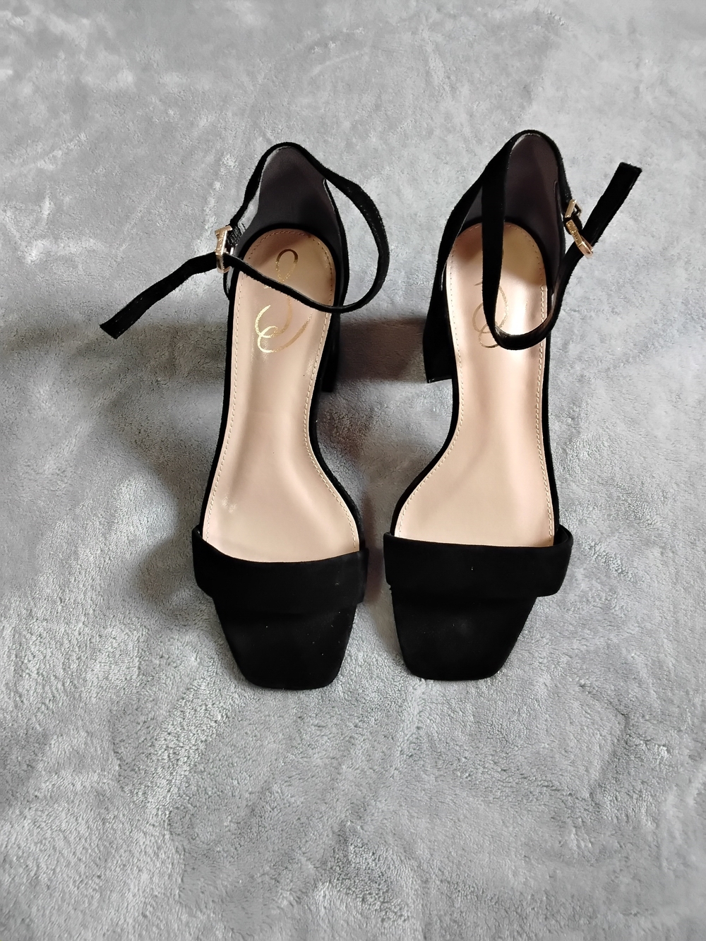 Sam Edelman Black Ankle-Strap Block Heel Sandals